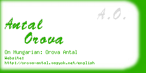 antal orova business card